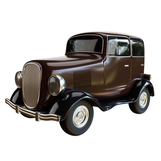 3D插图，个人古董老爷车过去用来旅行的目的地。如今，它很受欢迎，因为它在时间和生活中都很有价值。图片下载