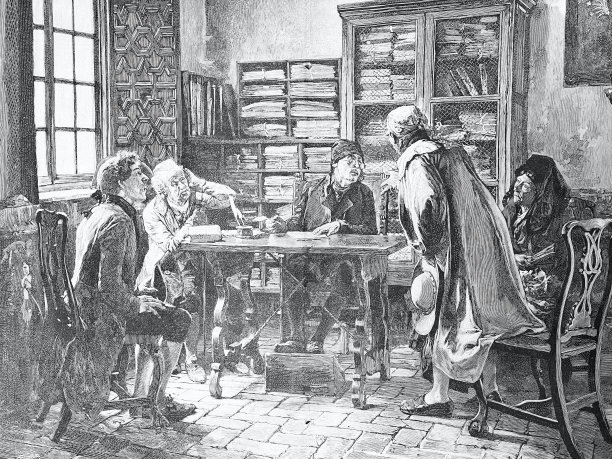 关于遗产的激烈讨论，人们在公证人面前图片下载