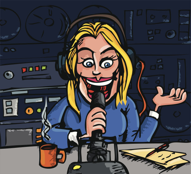 卡通女声碟师图片下载