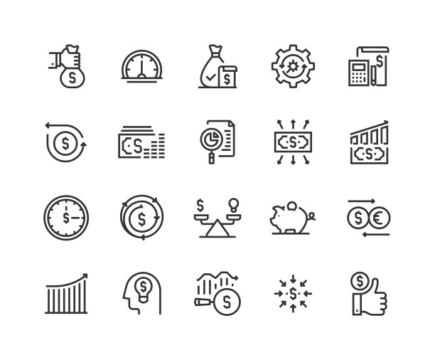 采购产品投资回报，资本，度量，投资，进展，利息计算图标图片下载
