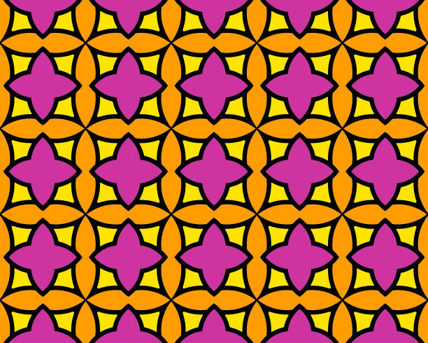 不同颜色和几何形状的无缝图案背景插图图片下载