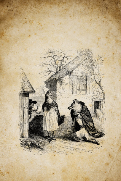 人性化动物插画:狐狸配鸡图片下载