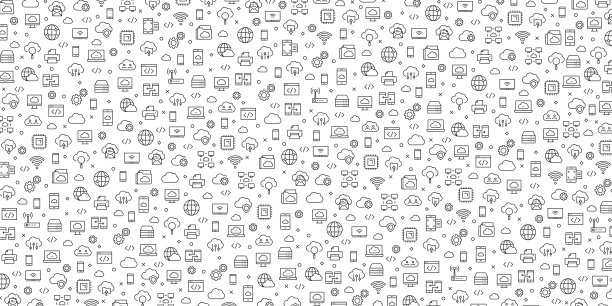 一套云计算图标向量模式设计图片下载