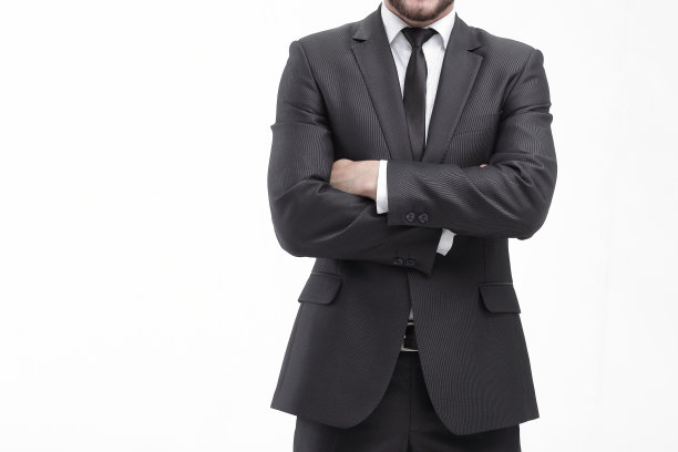 关闭了。微笑的成功商人。孤立于白色图片下载