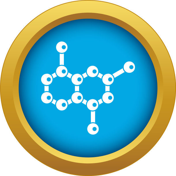 分离出蓝色分子图标图片下载