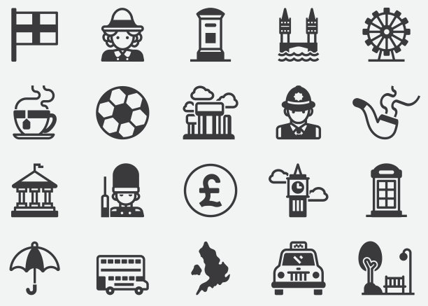 英国，伦敦，英格兰，民族，文化像素完美图标图片下载