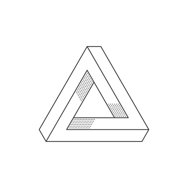 带线的不可能三角形图片下载