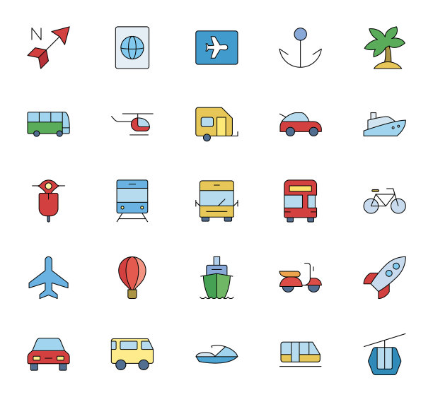 运输图标设置图片下载