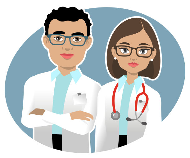 两名医生的肖像图片下载