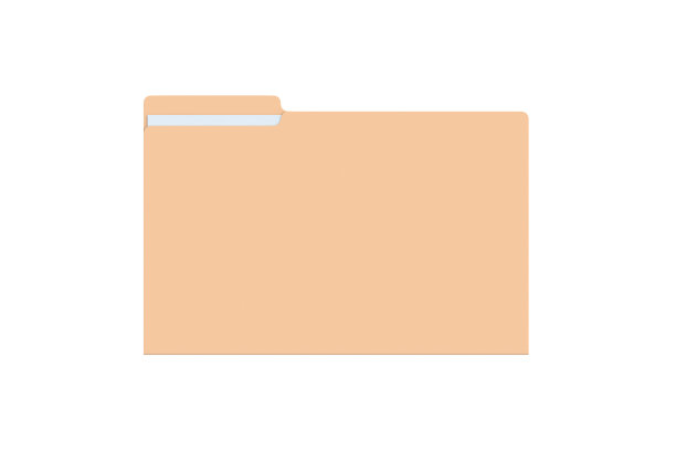 用于在白色背景上隔离文档的纸质文件夹。前视图。三维渲染图片下载