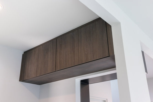 厨房墙木柜双开门图片下载