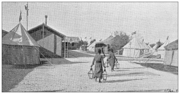 古代图像:威廉二世皇帝访问圣地，耶路撒冷，帝国营地图片下载