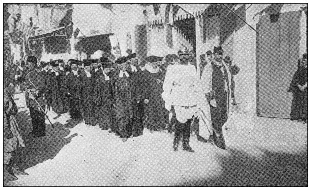 古代图像:威廉二世皇帝访问圣地，耶路撒冷，牧师图片下载