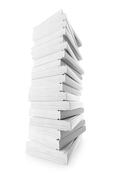 白色背景上的一堆白色的书。学习的概念。一堆书的模型。回到学校。一叠记事本。3 d渲染。图片下载