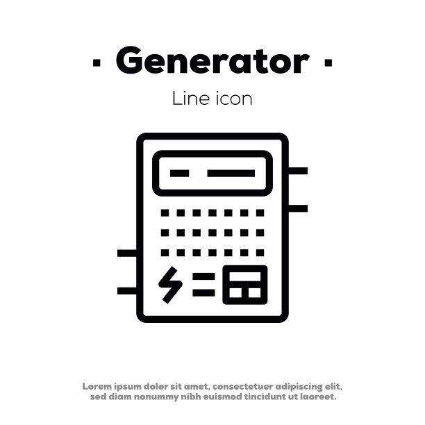 发电机线图标图片下载