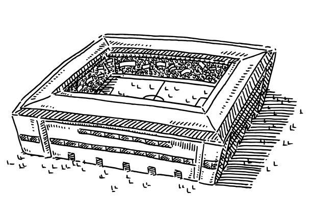 足球体育场通用制图图片下载