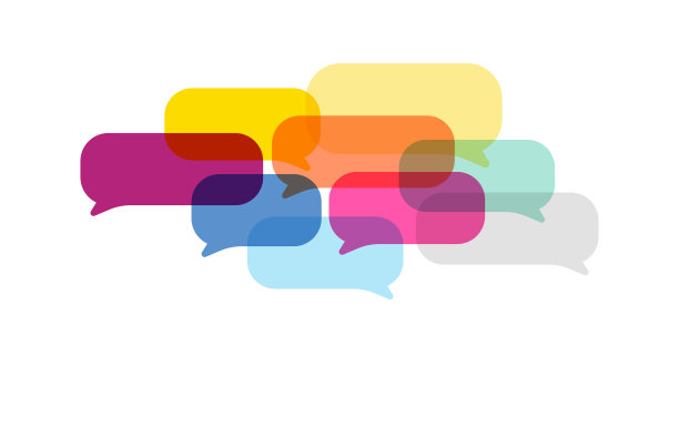 语言泡泡充满活力的复古色彩图片下载