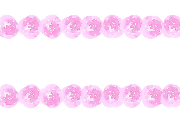 手绘水彩抽象粉红色玫瑰棋盘在白色的背景。可用于剪贴簿、明信片、婚礼请柬、相册等印刷品。图片下载