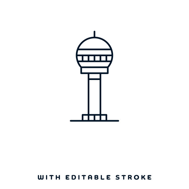 机场地面服务矢量图标设计图片下载