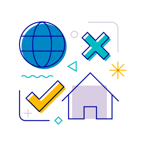 用户界面相关的设计元素。带有轮廓图标的图案设计。色彩斑斓的矢量图图片下载