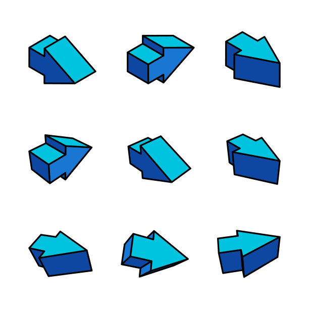 箭头符号三维图标设计图片下载