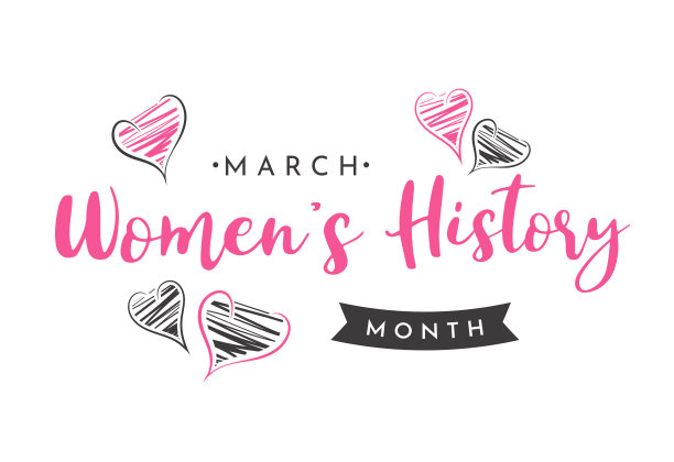 妇女历史月的背景，三月。向量图片下载