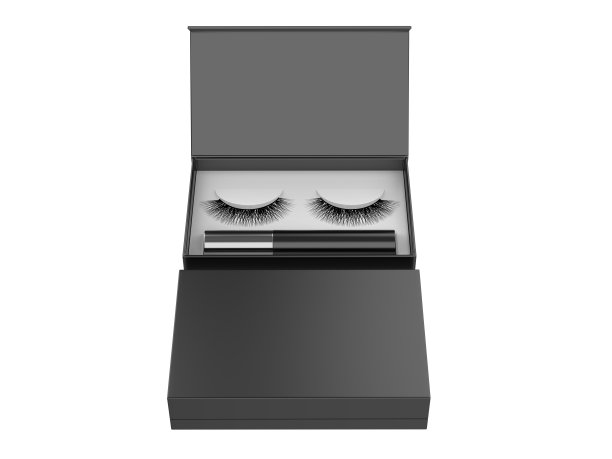 空白假睫毛包装盒模型。图片下载