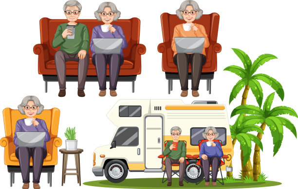 祖父母度假的照片图片下载