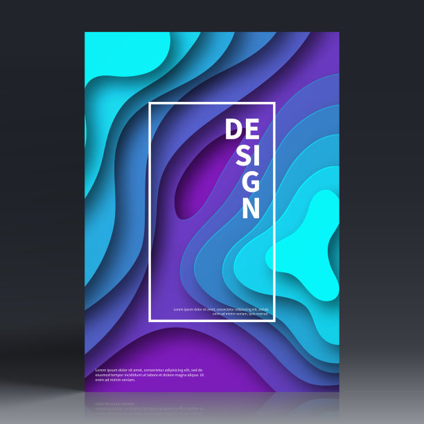 宣传册模板排版，蓝色封面设计，商业年报，传单，杂志图片下载