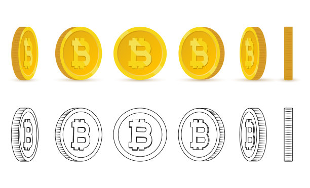 比特币加密货币图标。图片下载