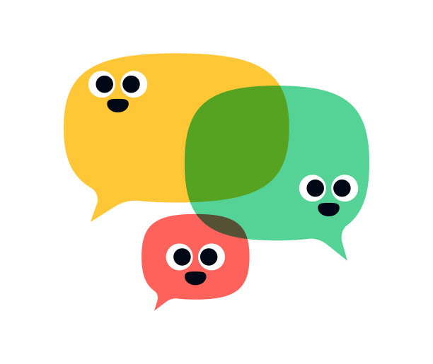 语音泡泡上的表情符号图片下载