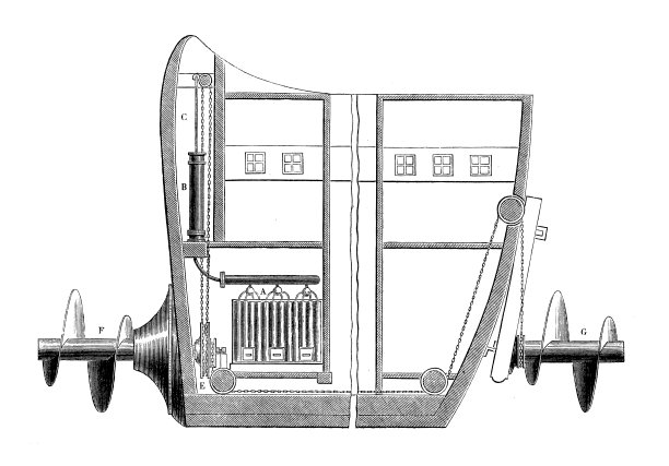 科学发现的古董插图:蒸汽动力图片下载
