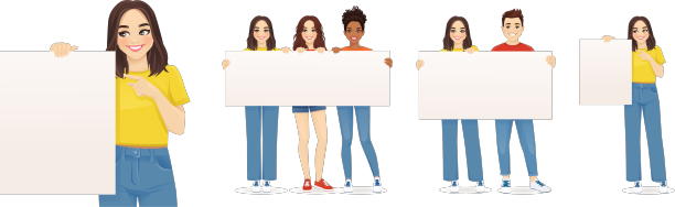 拿着标语牌的人图片下载