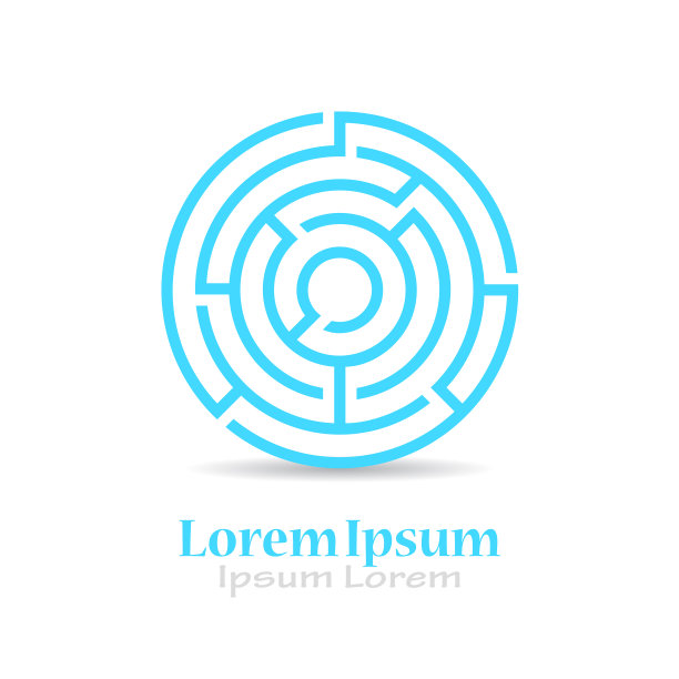 圆形迷宫矢量图标图片下载