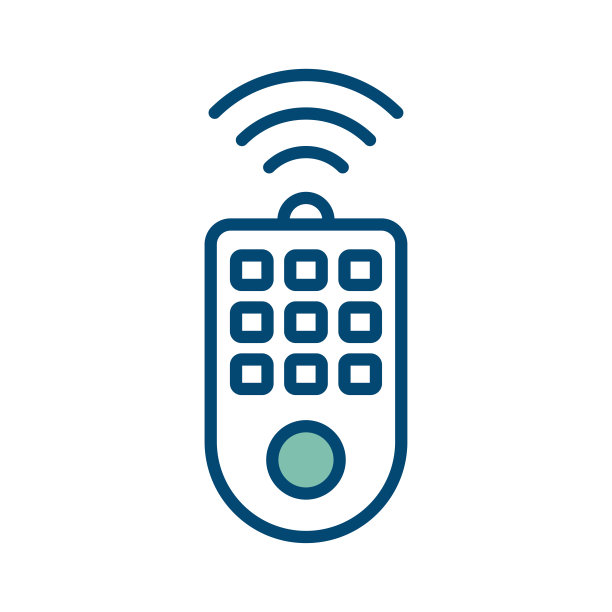 远程控制图标矢量设计模板在白色背景图片下载