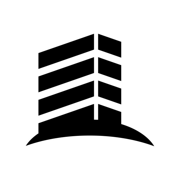 摩天大楼建筑图标剪影模板孤立插图图片下载