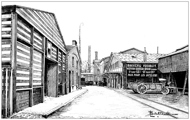 古董插图:Vooruit Bakery图片下载