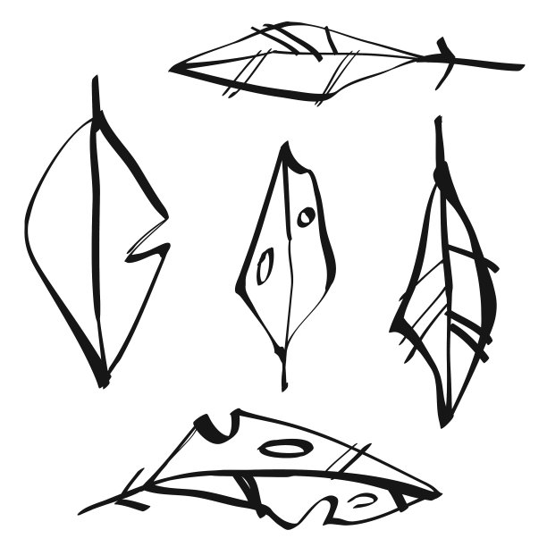 留下墨水和素描插图图片下载