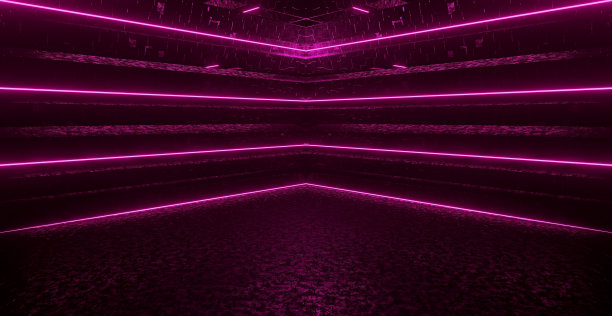 外太空金属停车场展厅汽车车库暗红棕色背景外星人未来概念图片下载