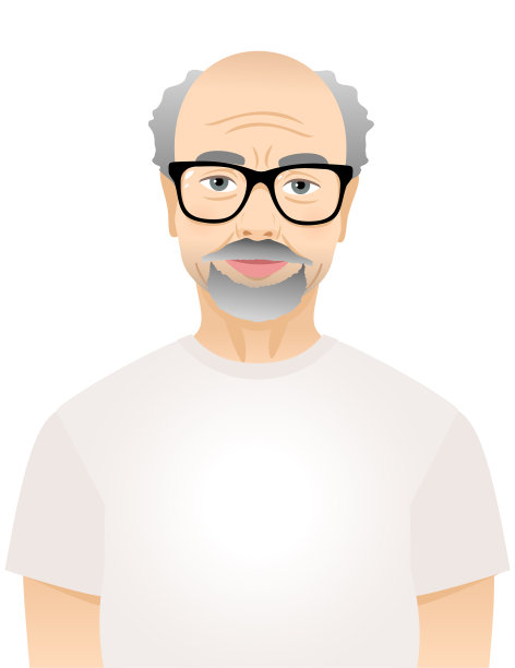 穿着白色t恤的老人和妇女图片下载