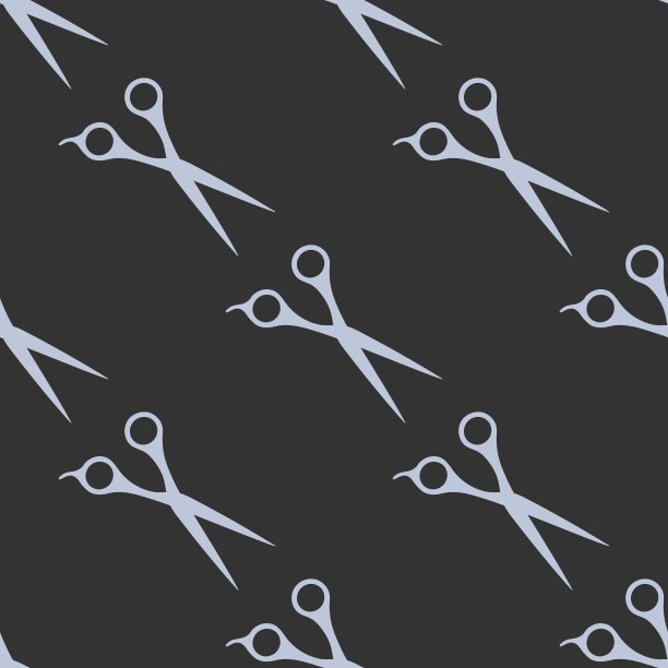 理发店无缝图案。剪刀，梳子，头发。矢量无缝美容院背景。图片下载