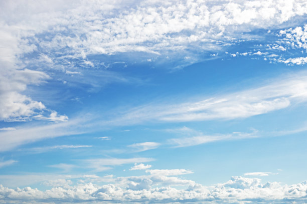 美丽的蓝天和雨前的白云。天气变化图片下载