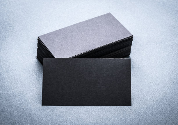 黑纸名片模板图片下载