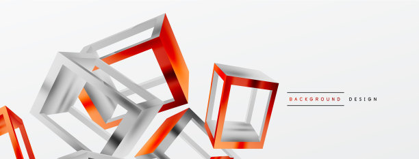 三维立方体形状几何背景新潮图片下载