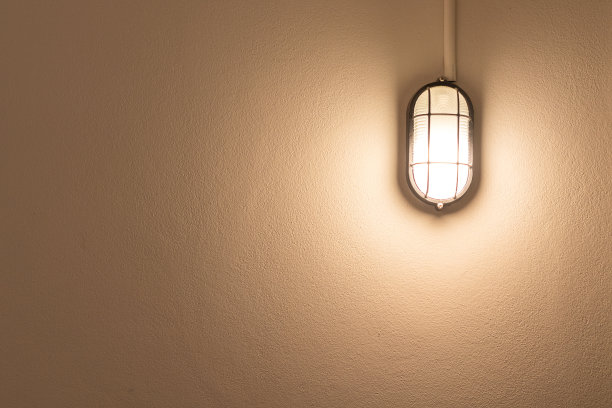 工业设计的壁灯。图片下载