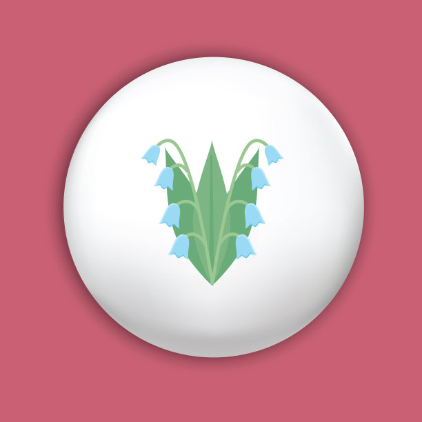 百合的山谷花图标在平面设计图片下载