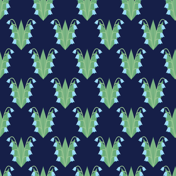 百合的山谷花图标无缝模式图片下载