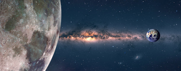 从月球表面看到的地球（本图片由美国宇航局提供）图片下载