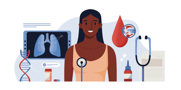 肺检查的概念。人体插画肺学网站，应用程序，横幅。纤维化，肺结核，肺炎，癌症，肺部诊断医生治疗，扫描。病人健康检查图片下载