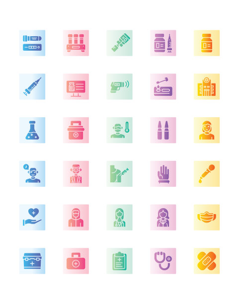 疫苗图标设置30孤立在白色背景上图片下载